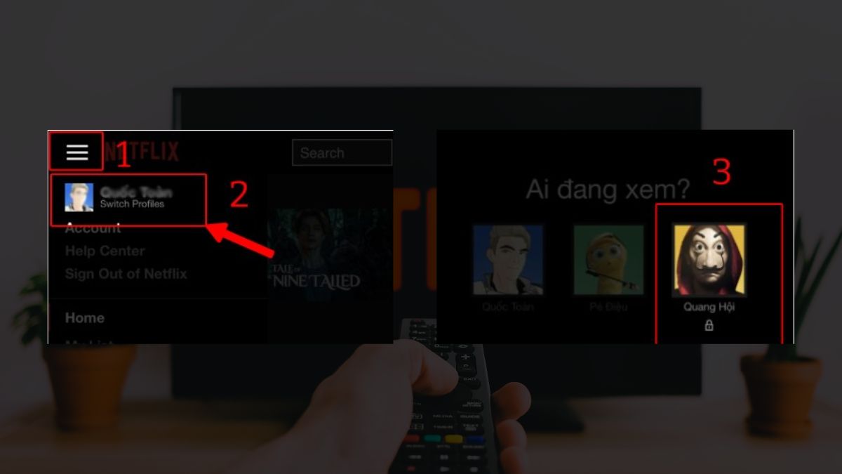 Cách đổi ngôn ngữ Netflix sang Tiếng Việt trên điện thoại bước 2