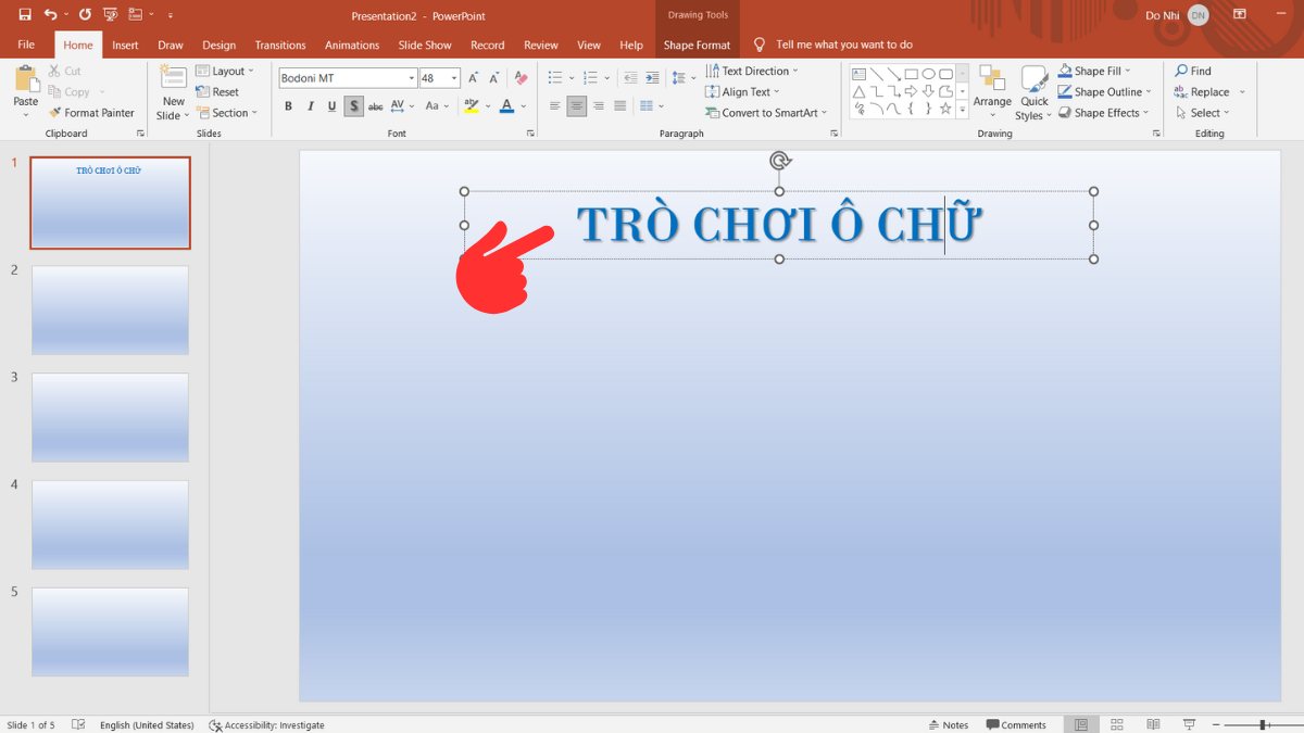 C ch l m tr ch i ch tr n powerpoint t ng b c si u d 