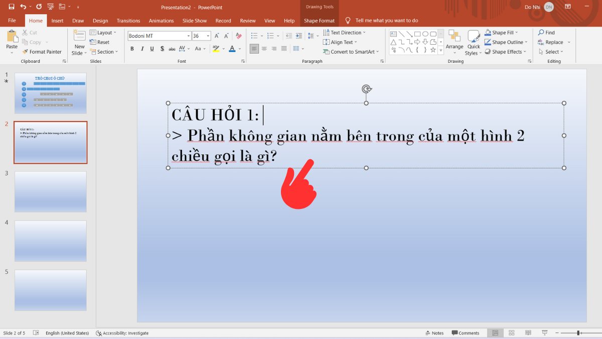 C ch l m tr ch i ch tr n powerpoint t ng b c si u d 