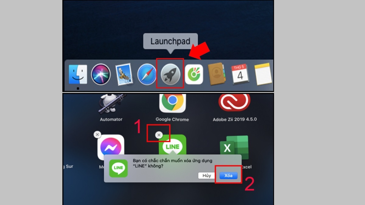 Cách xóa ứng dụng trên Macbook được tải từ App Store bằng Launchpad 