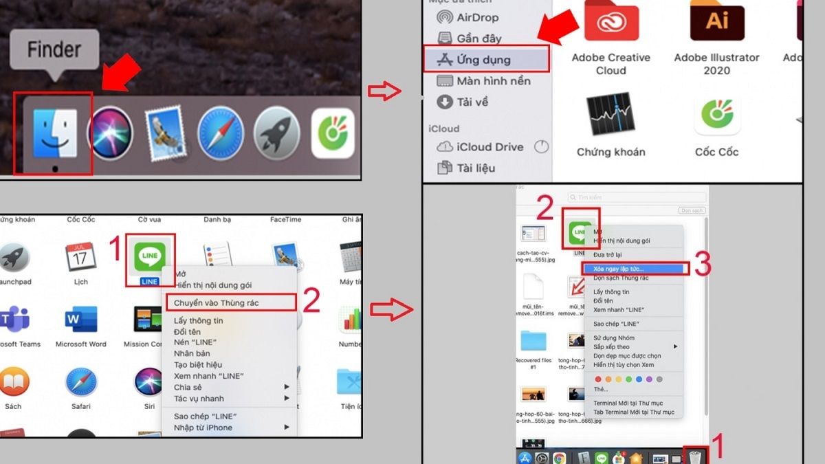 Cách xóa ứng dụng trên Macbook bằng Finder
