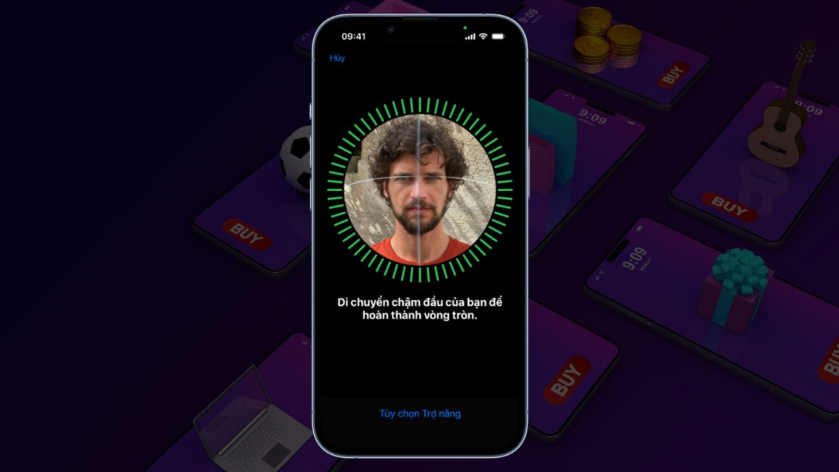 Cách thiết lập Face ID trên iPhone đơn giản bước 3