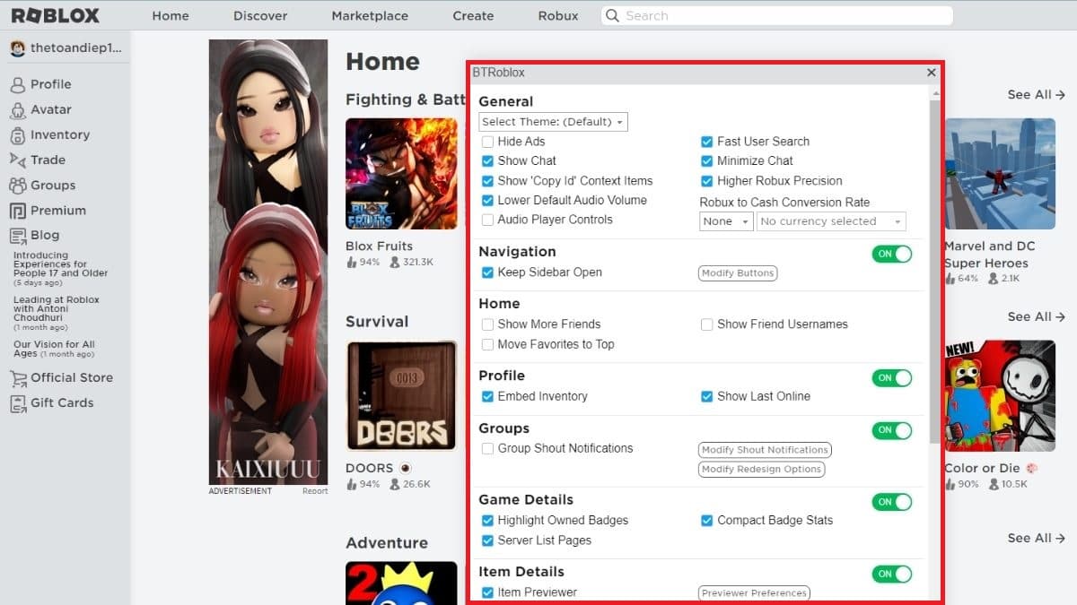 Btroblox: Tải tiện ích phiên bản mới dễ dàng cho máy tính, PC