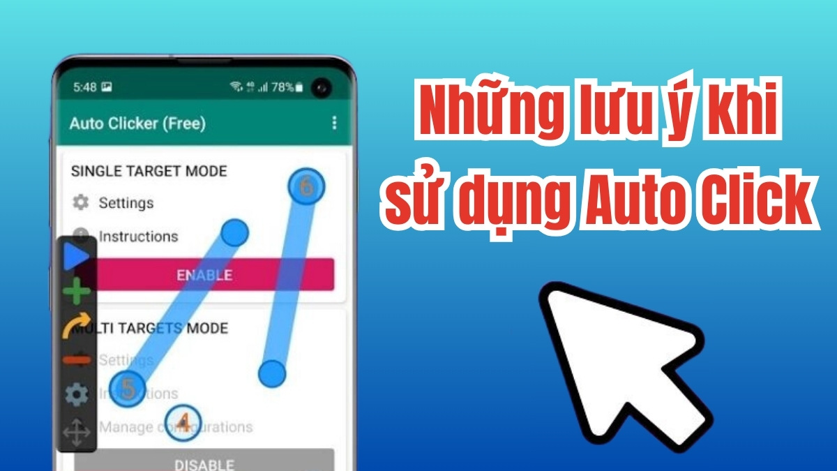 Những Note Lúc dùng Auto Click