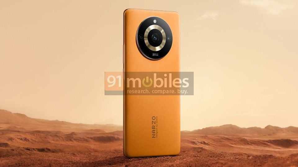 Realme Narzo 60 có mặt lưng da cao cấp và cụm camera hình tròn nổi bật
