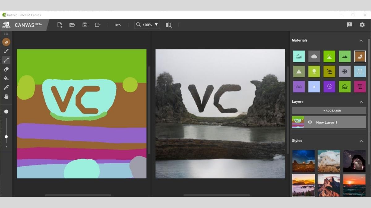 Tải NVIDIA Canvas - Sáng tạo nghệ thuật tuyệt vời với ứng dụng AI vẽ tranh
