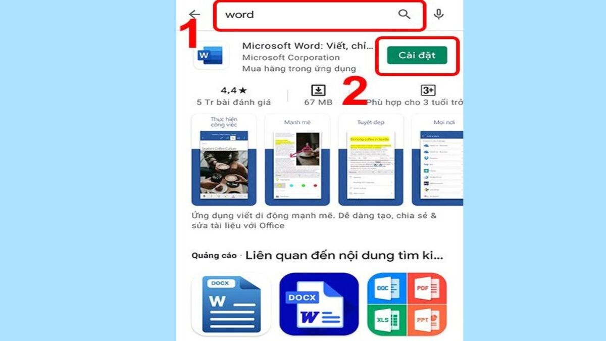 Cách tận dụng hiệu quả Word trên điện thoại Android, iPhone
