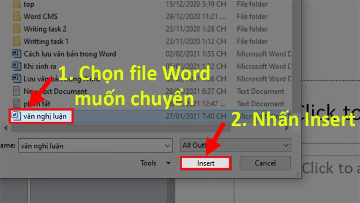 Chi tiết cách chuyển Word sang Powerpoint 2010, 2007 cách 1 bước 3