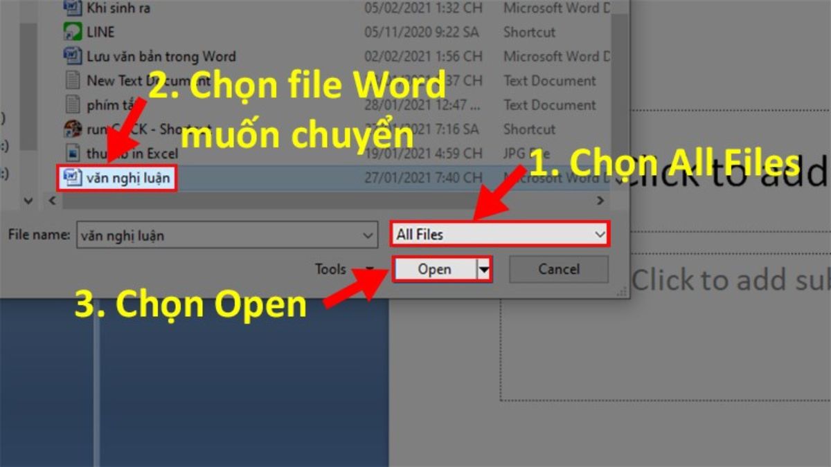 Chi tiết cách chuyển Word sang Powerpoint 2010, 2007 cách 2 bước 2
