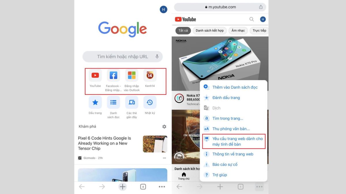 Cách dùng 2 Zalo bên trên iPhone qua quýt Google Chrome bước 2