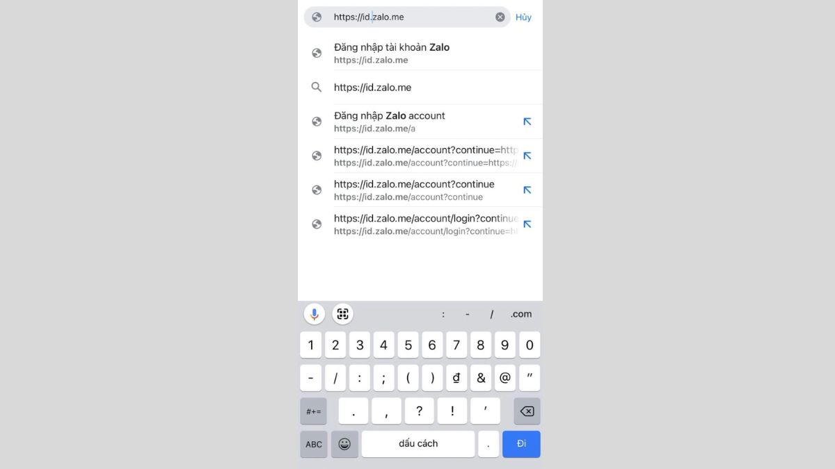 Cách dùng 2 Zalo bên trên iPhone qua quýt Google Chrome bước 3