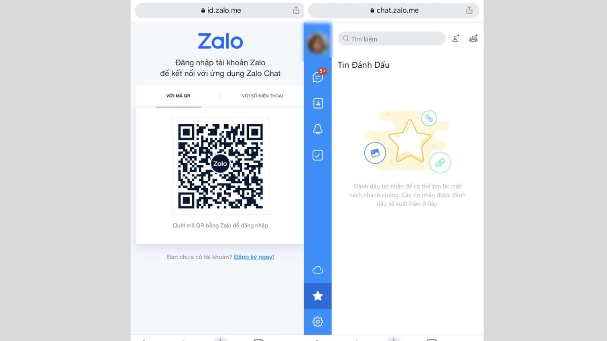 Cách dùng 2 Zalo bên trên iPhone qua quýt Google Chrome bước 4