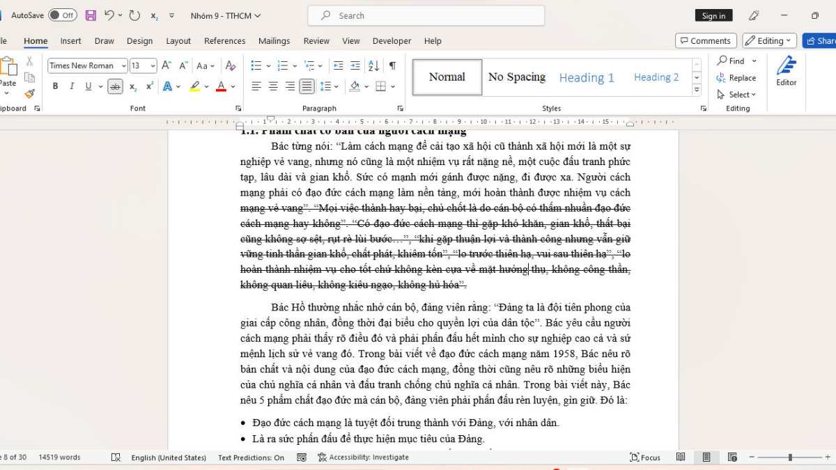 Cách tạo gạch ngang chữ trong Word dễ dàng và hiệu quả