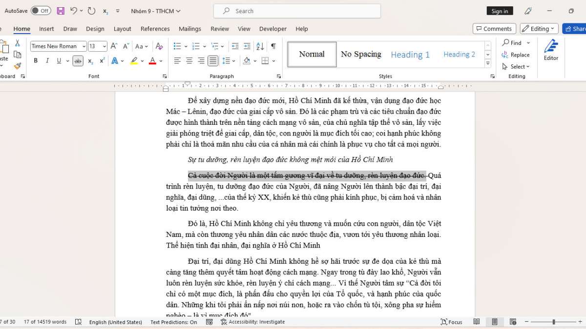 Cách tạo gạch ngang chữ trong Word dễ dàng và hiệu quả