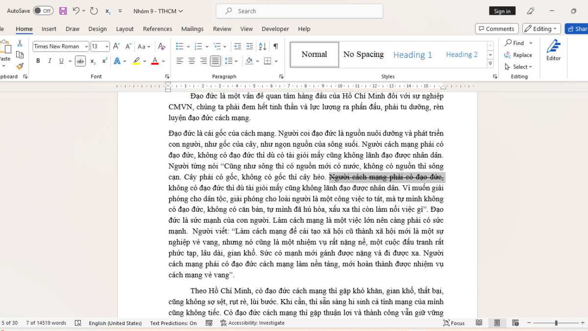 Cách tạo gạch ngang chữ trong Word dễ dàng và hiệu quả