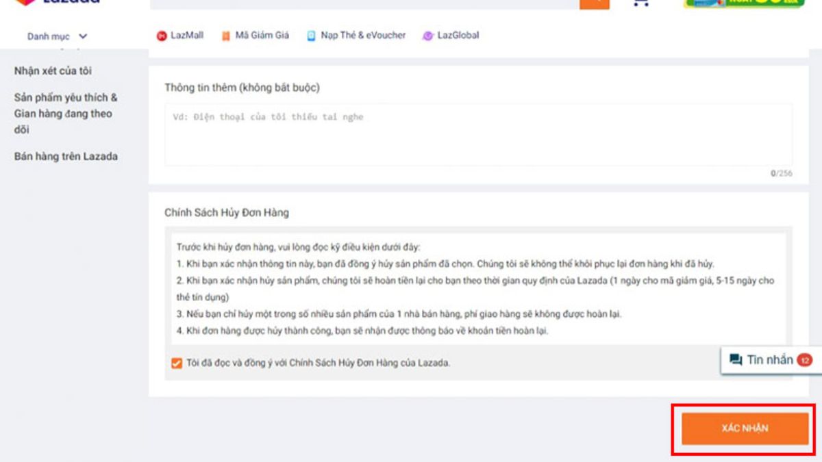 Các bước hủy đơn hàng trên Lazada hiệu quả, giúp bạn nhận hoàn tiền nhanh chóng