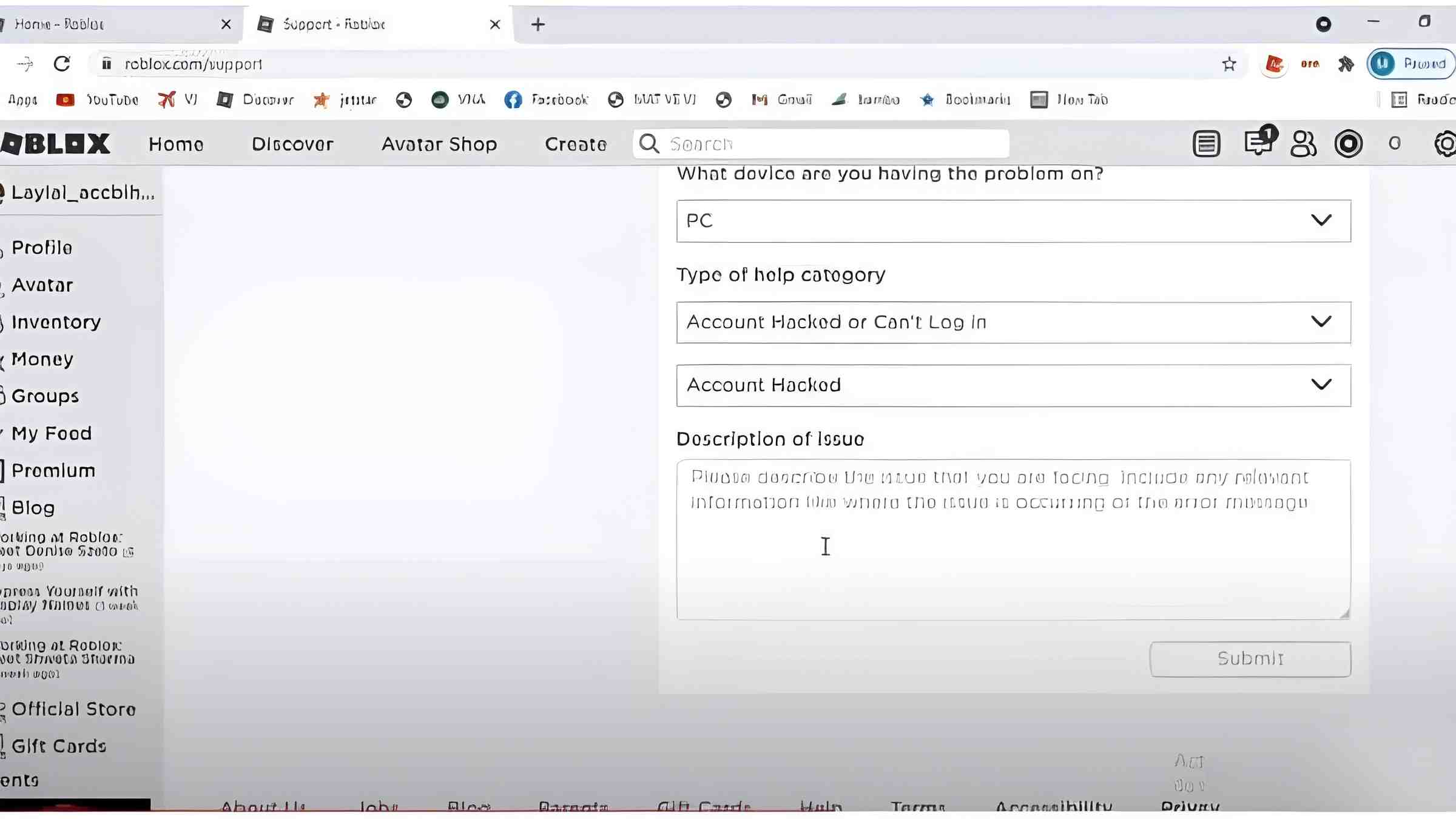 6 C ch L y L i Acc Roblox Khi B Hack Nick Kh ng C Gmail