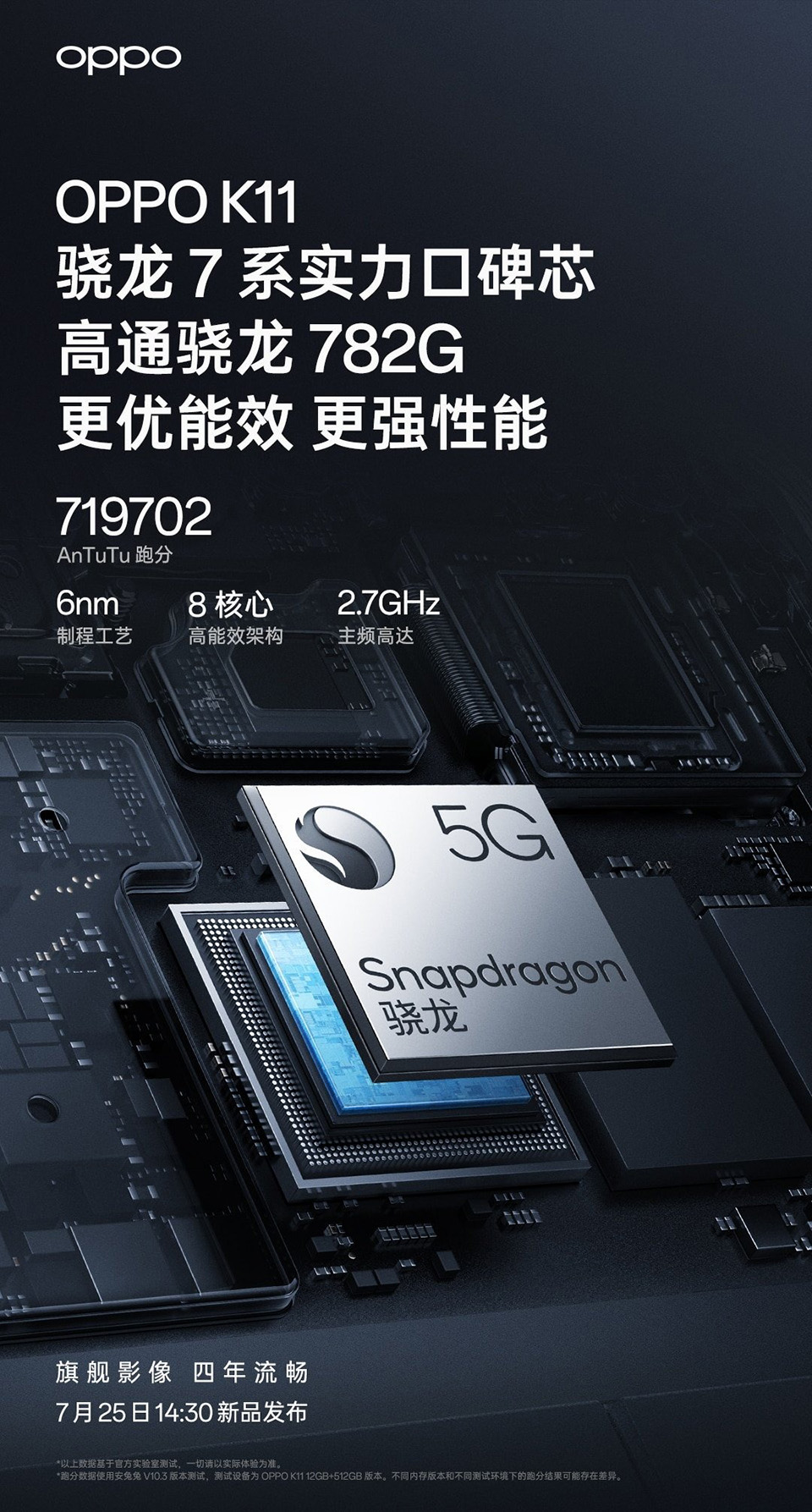 OPPO K11 dùng chip Snapdragon 782G