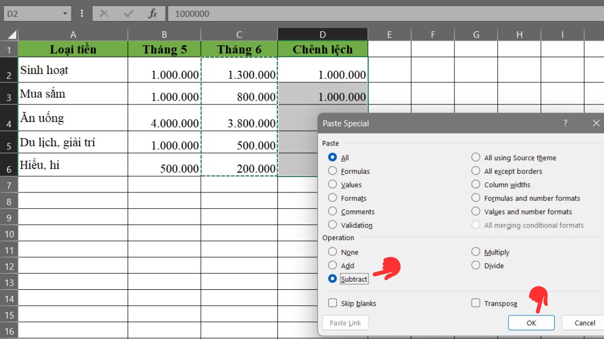 Những mẹo hữu ích về việc sử dụng tính năng Paste trong Excel mà bạn chưa biết!