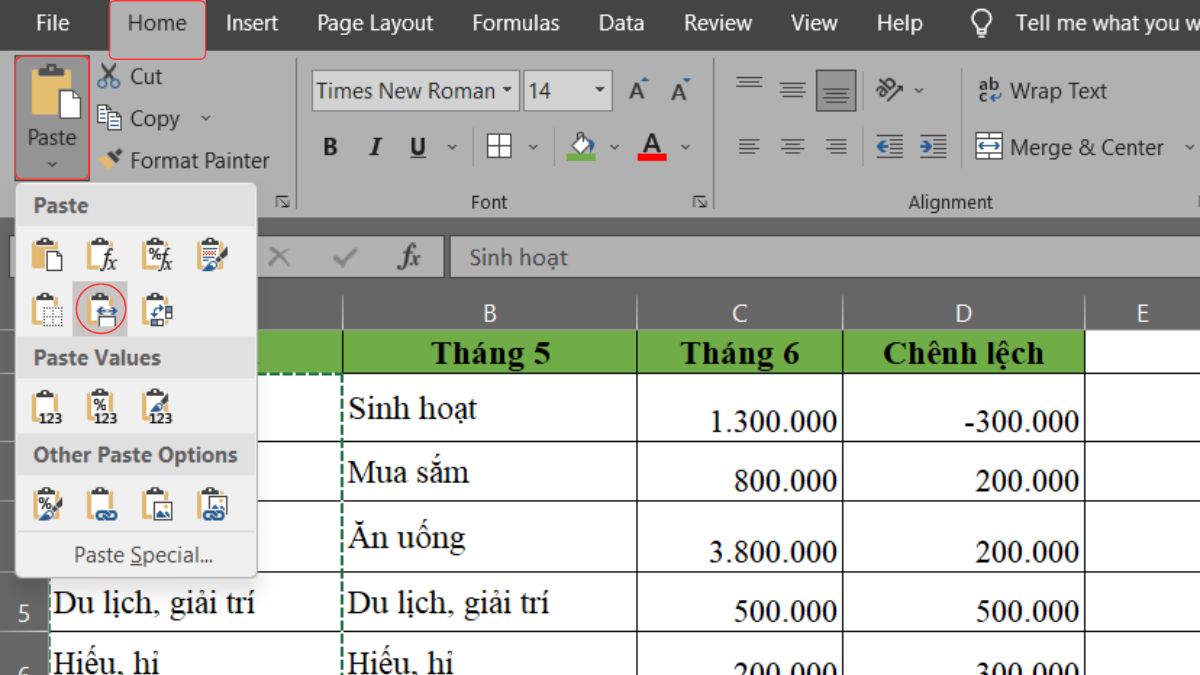 Những mẹo hữu ích về việc sử dụng tính năng Paste trong Excel mà bạn chưa biết!