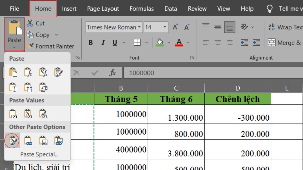 Những mẹo hữu ích về việc sử dụng tính năng Paste trong Excel mà bạn chưa biết!