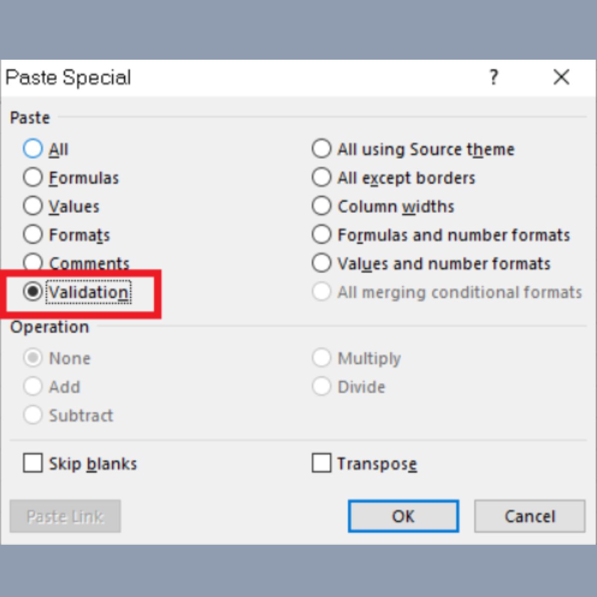 Những mẹo hữu ích về việc sử dụng tính năng Paste trong Excel mà bạn chưa biết!