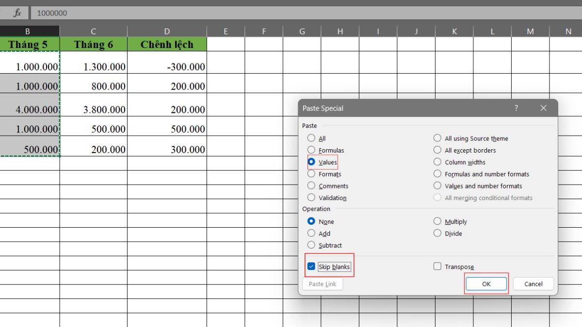 Những mẹo hữu ích về việc sử dụng tính năng Paste trong Excel mà bạn chưa biết!
