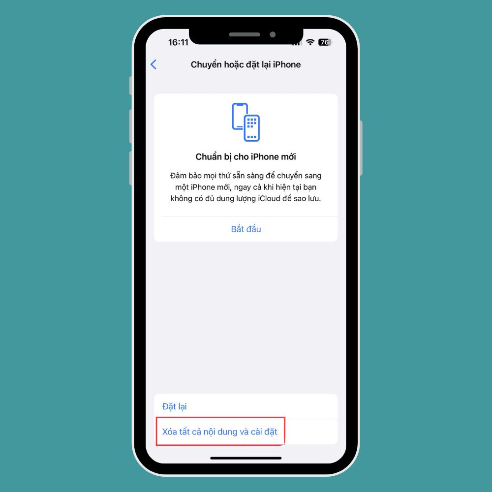 Đặt lại iPhone của bạn