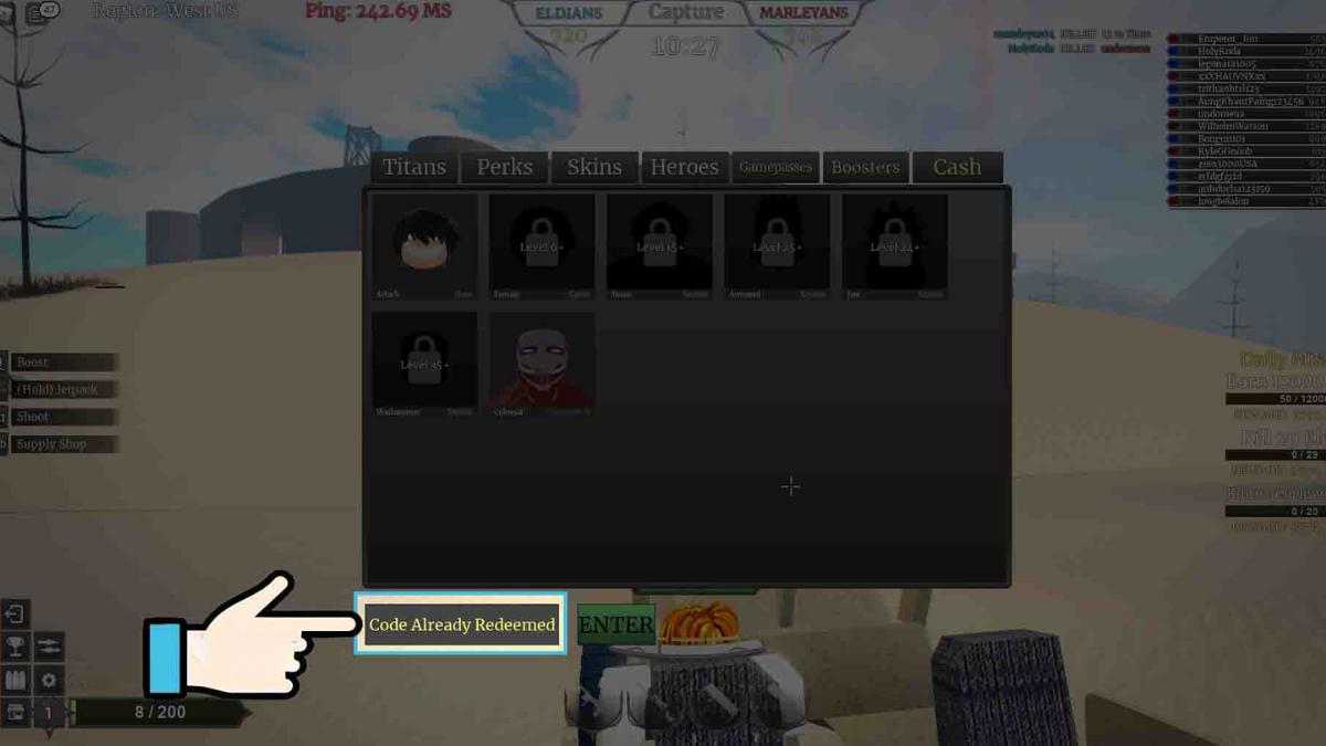 Code Titan Warfare M i Nh t Th ng 3 2024 C ch Nh p Code Code titan warfare m i nh t th ng 3 2024 c ch nh p code