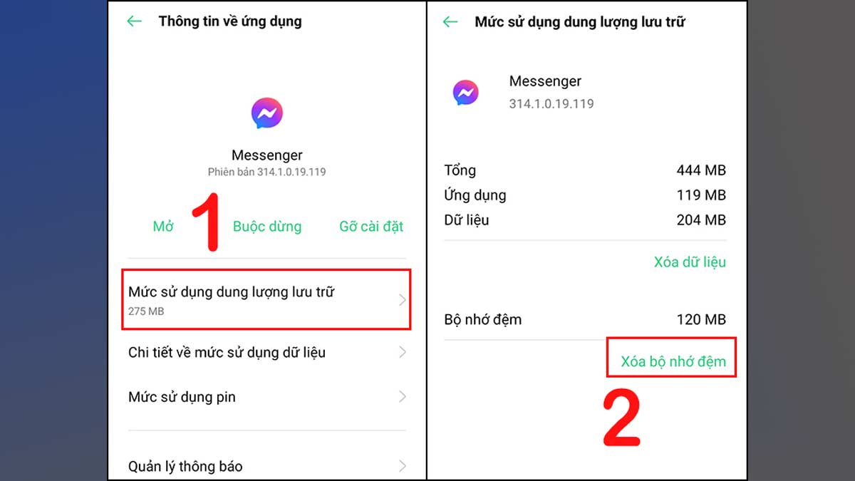 Đăng xuất Messenger bên trên Android thời gian nhanh bằng phương pháp xóa tài liệu phần mềm bước 3 