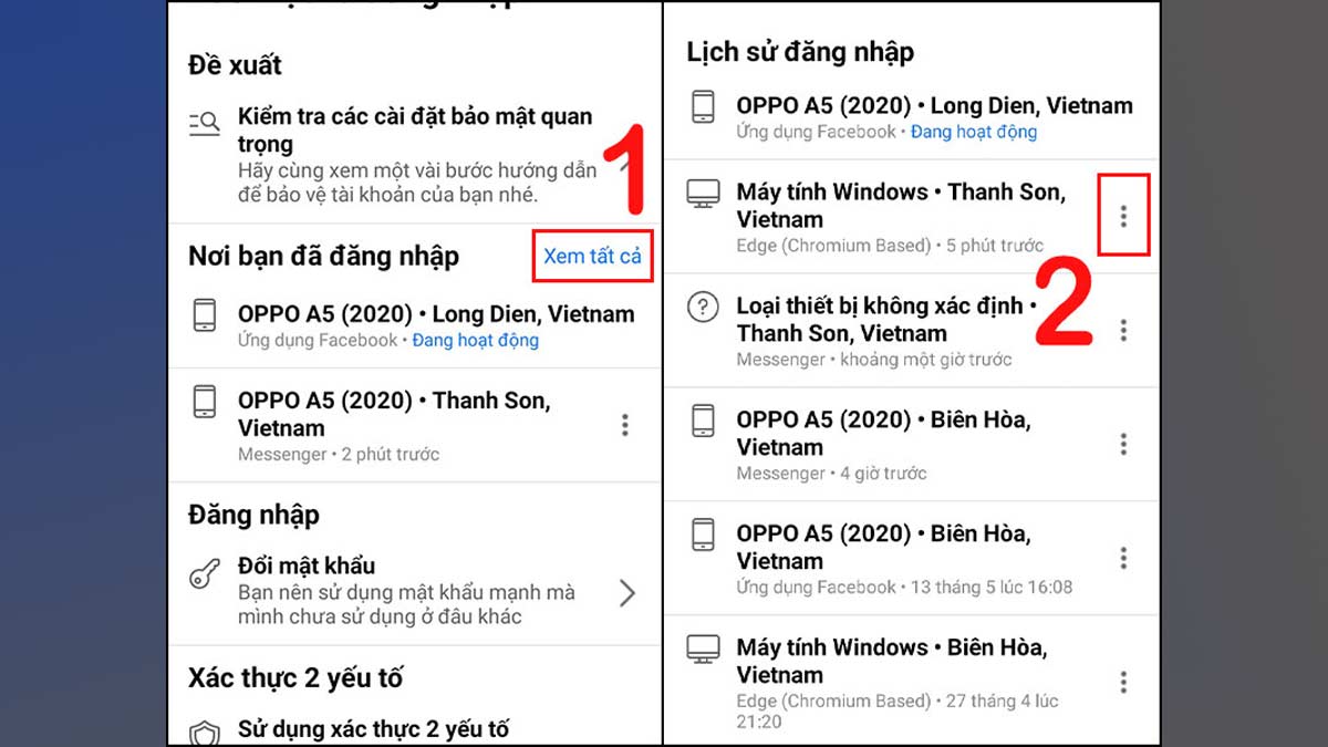 Đăng xuất Messenger bên trên Android bằng phương pháp xóa điểm singin vô bảo mật thông tin bước 3 