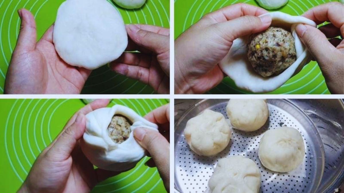 Cách làm bánh bao bằng bột mì không cần bột nở siêu đơn giản