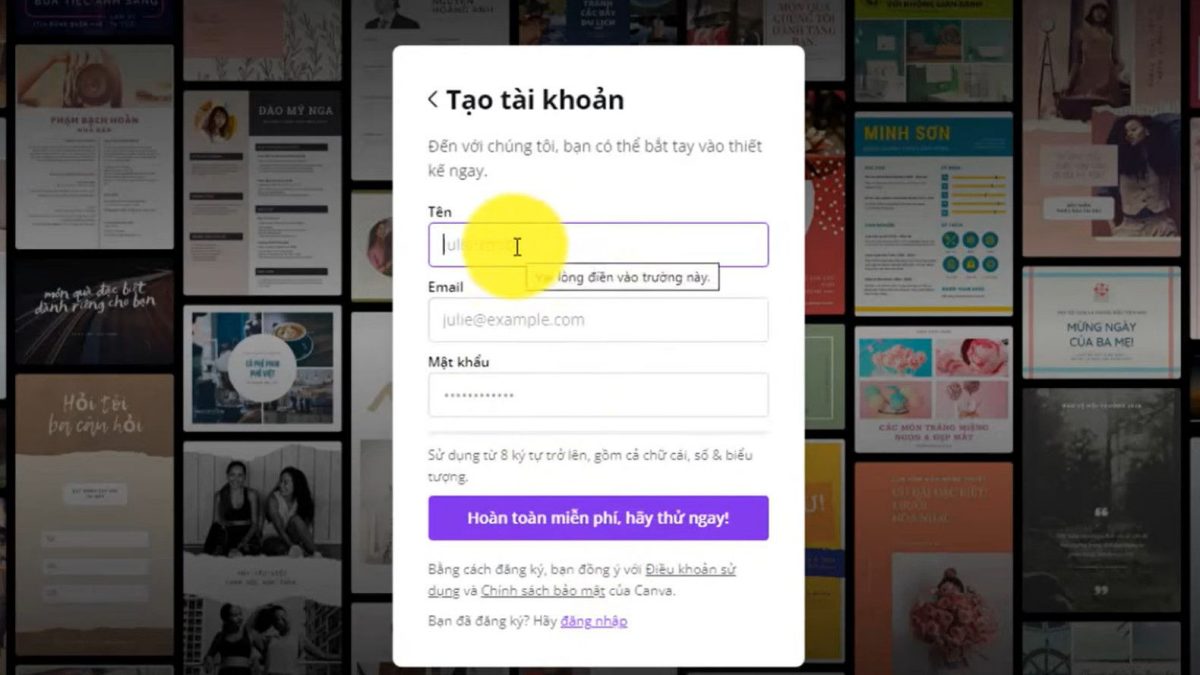 Hướng dẫn đăng ký tài khoản Canva Pro Education bước 2