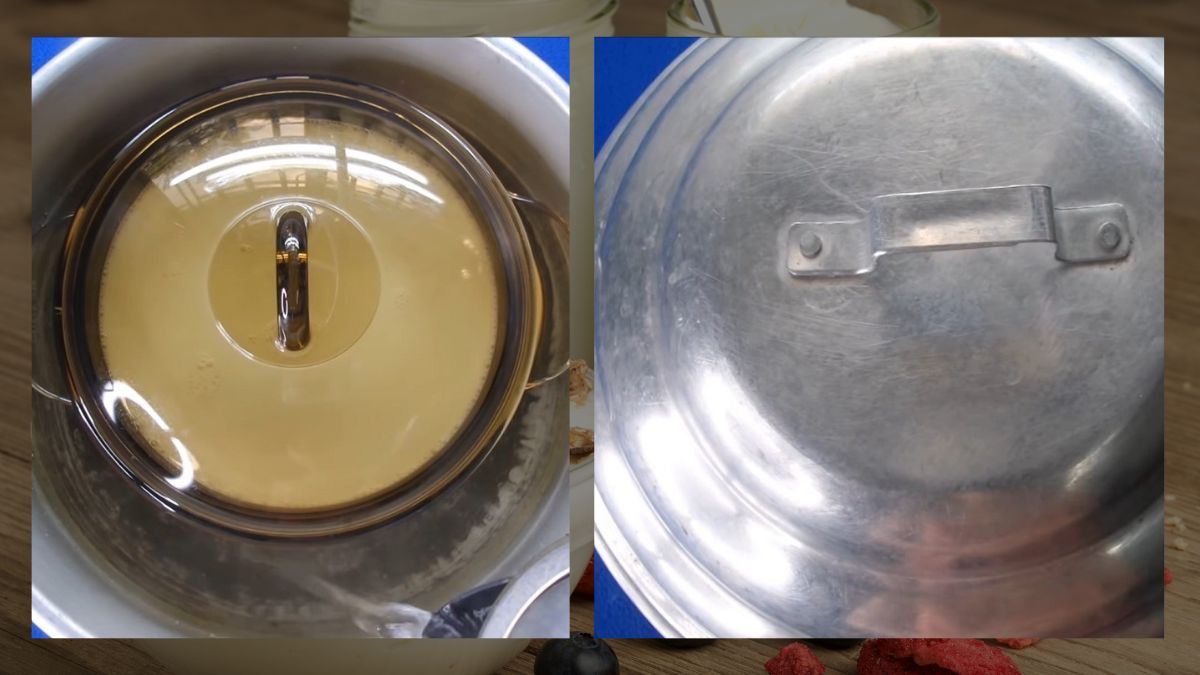 Cách làm yaourt sữa chua hoa quả bước 1