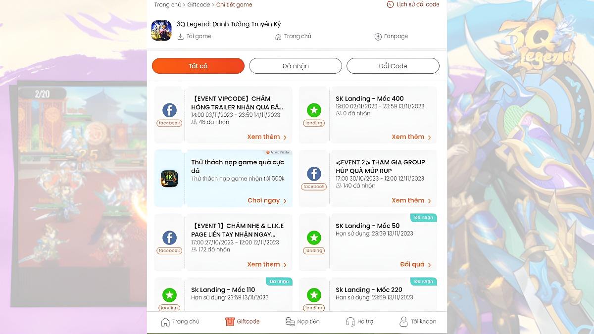 Tổng hợp code 3Q Legend mới nhất 2024 | Cách nhập code