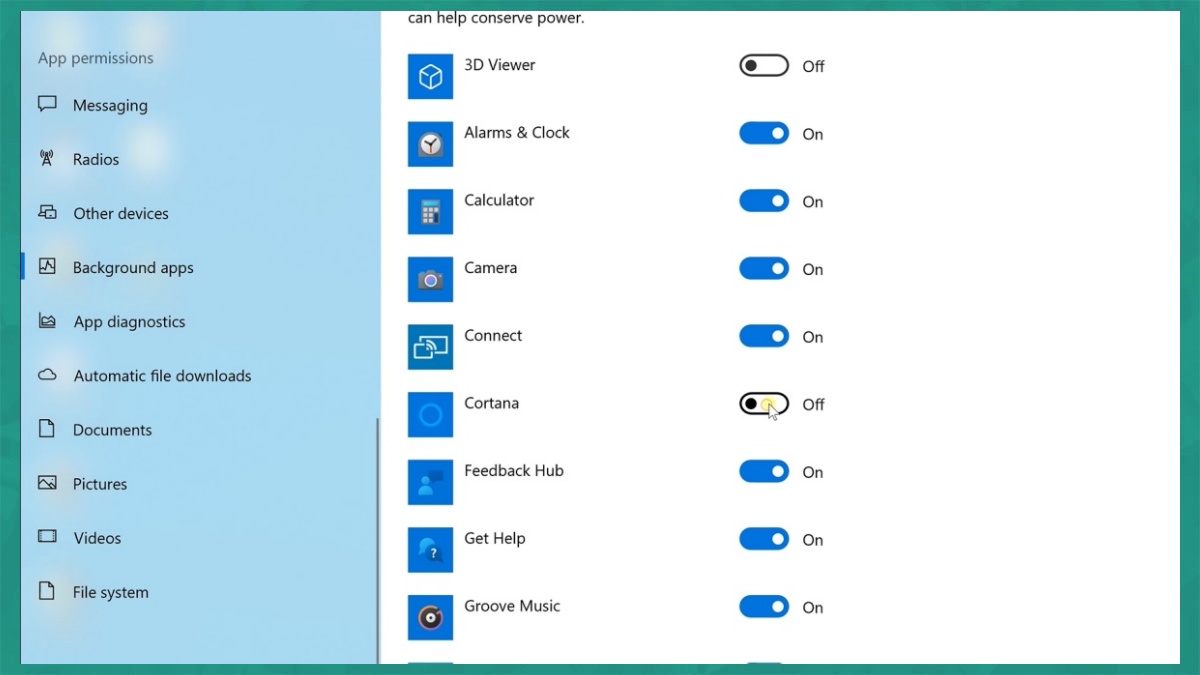 Thủ thuật 6 - Tắt các ứng dụng chạy nền trên Windows bước 3