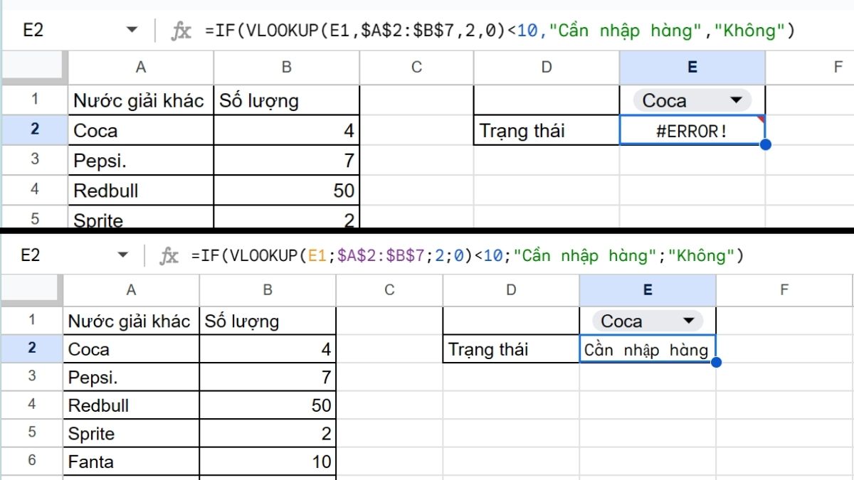 Cách sử dụng hàm Vlookup kết hợp IF trong Excel và ví dụ