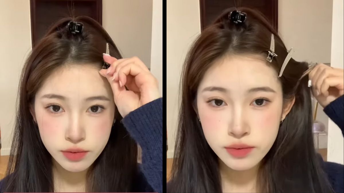 Cách uốn phồng chân tóc bằng máy sấy bước 1