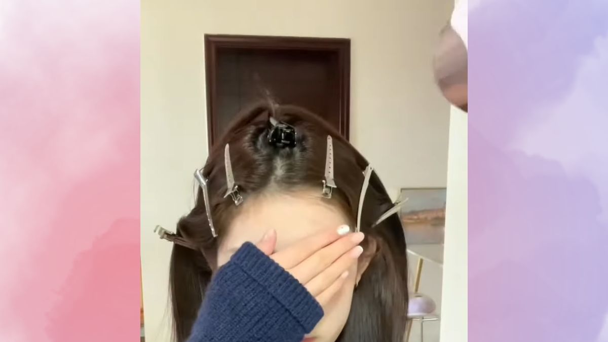 Cách uốn phồng chân tóc bằng máy sấy bước 2