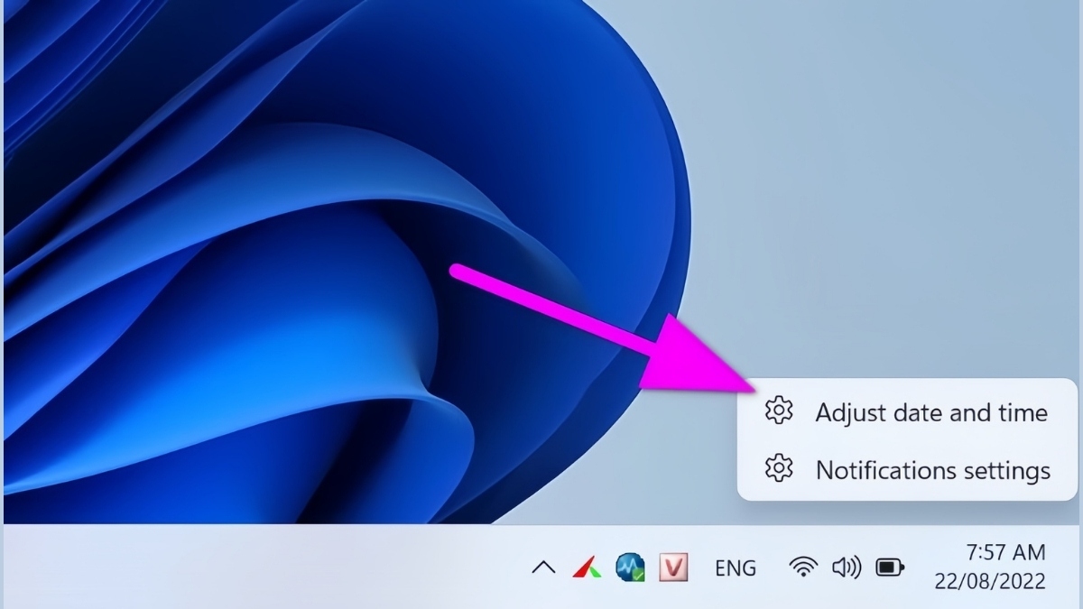 Cách chỉnh giờ trên máy tính Win 11 bước 1