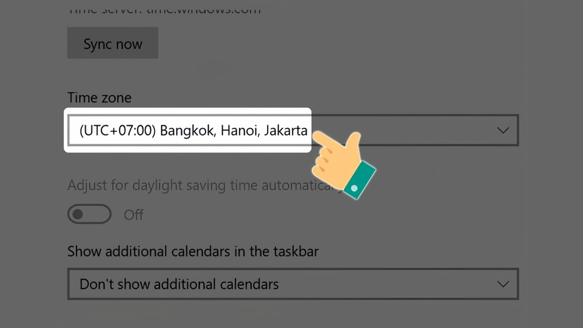 Cách chỉnh giờ trên máy tính, laptop Win 10 bước 4