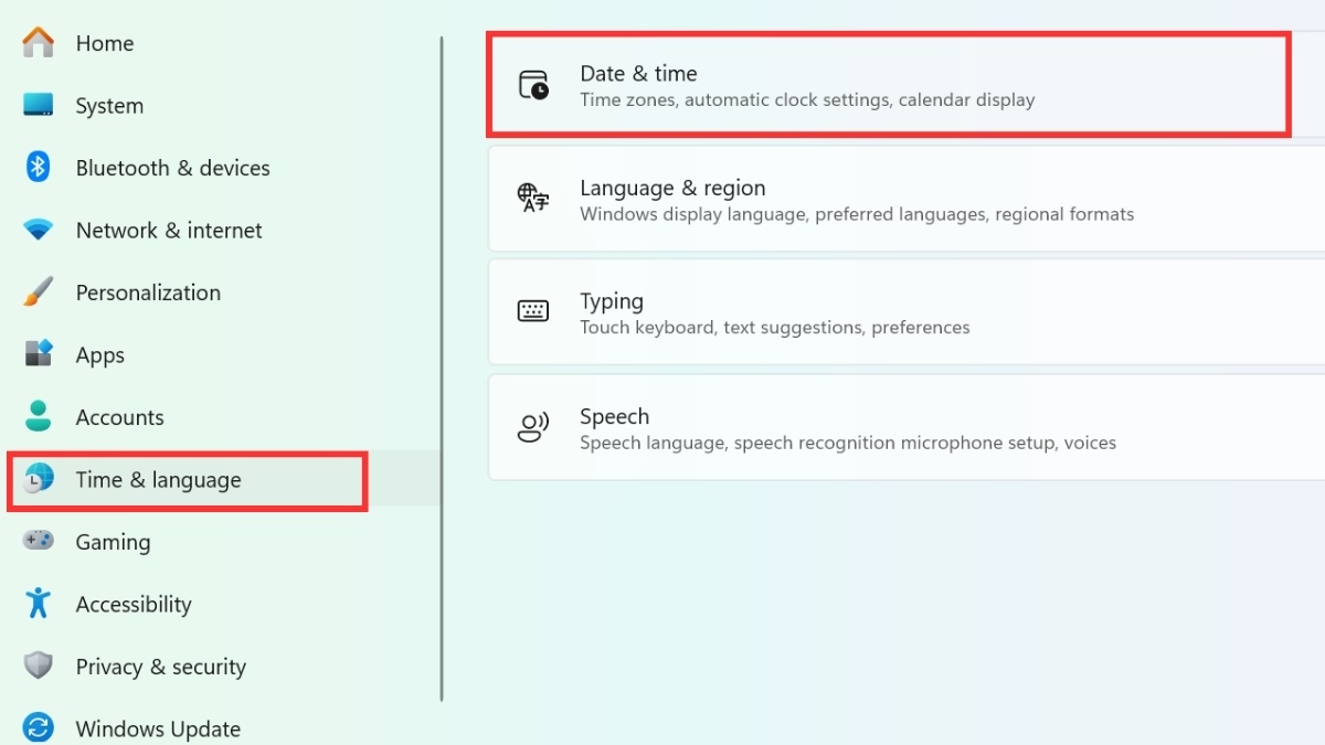 Cách chỉnh lại giờ trên máy tính, Macbook Win 11 bước 1