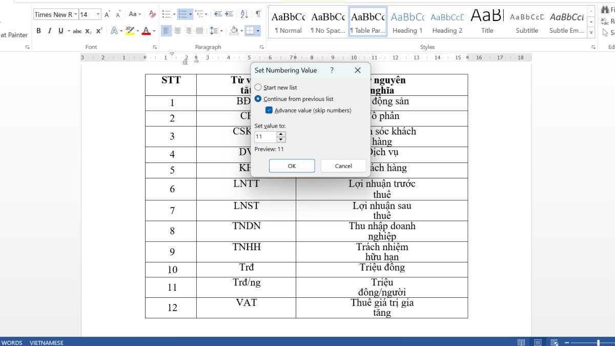 2 cách đánh số thứ tự 1.1 1.2 trong Word siêu dễ