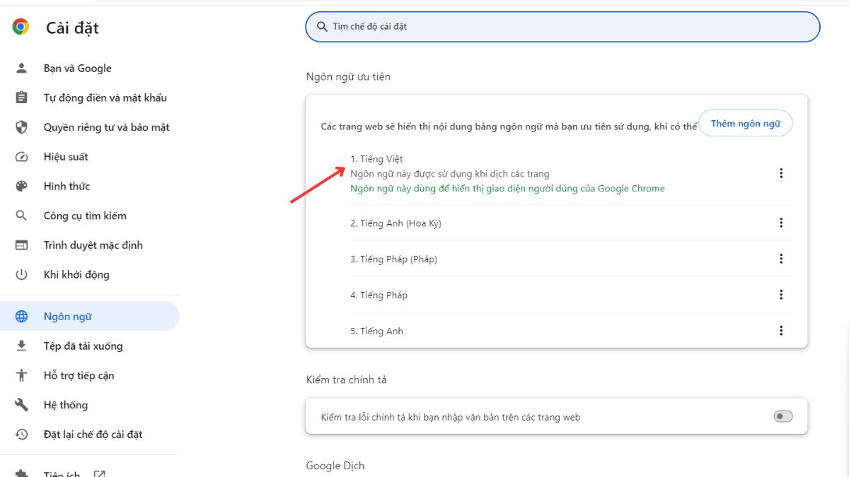 Cách dịch trang web sang tiếng Việt trên Chrome bước 4