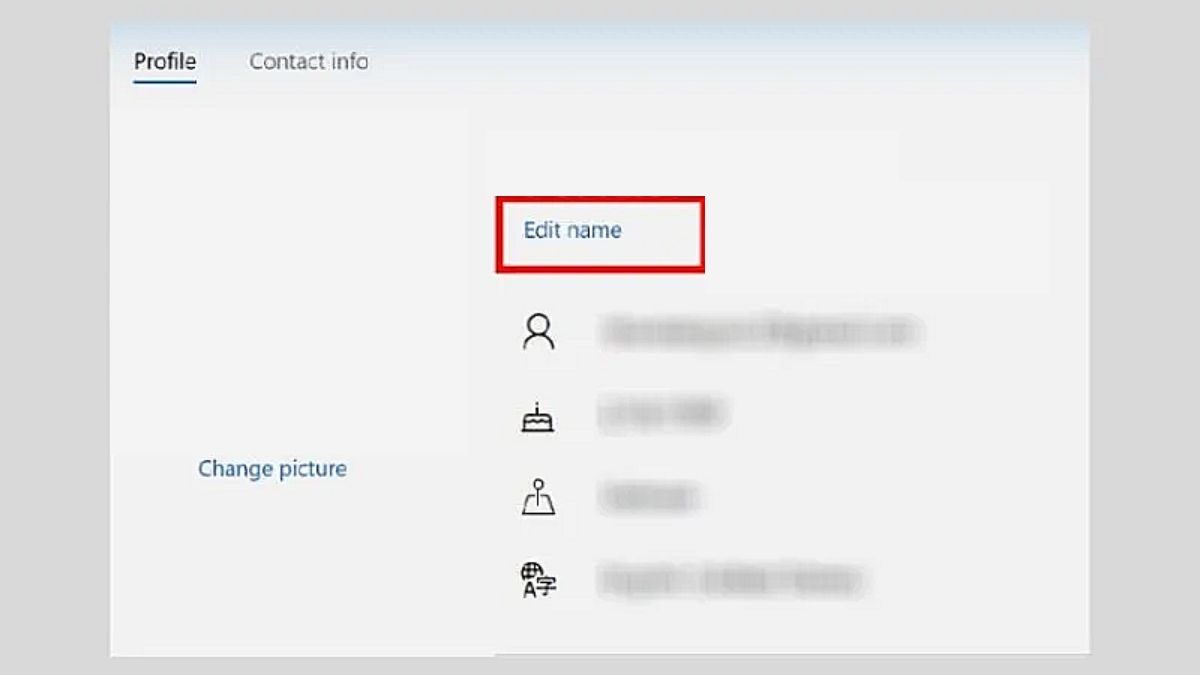 Hướng dẫn cách đổi tên máy tính bằng tài khoản Microsoft bước 3