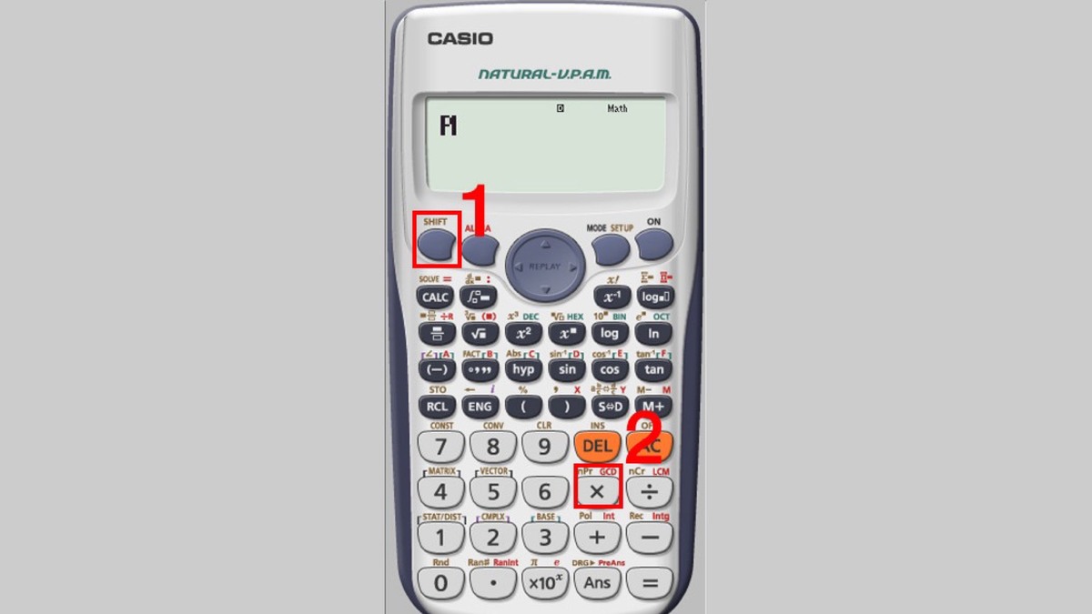 Cách viết chữ P trên máy tính Casio 580, 880, 570