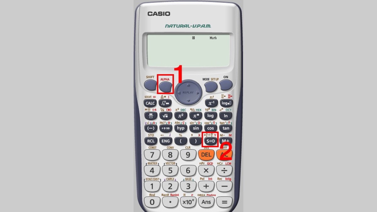 Cách viết chữ Y trên máy tính Casio 580, 880, 570