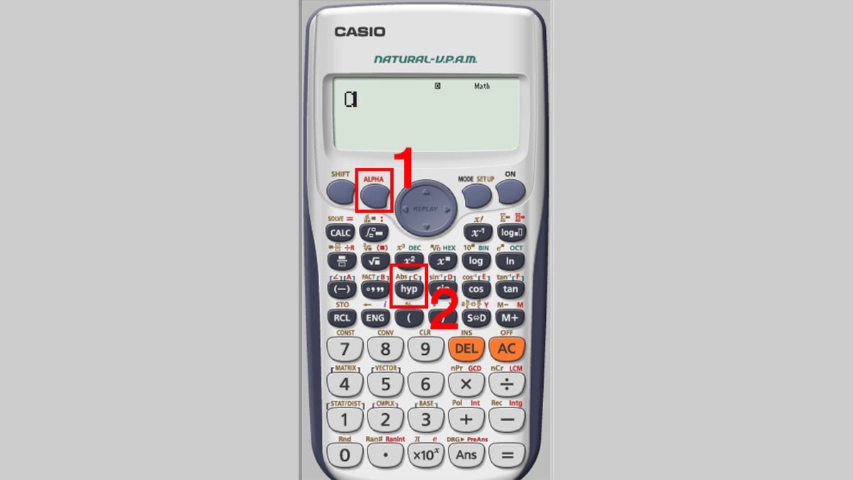 Cách viết chữ C trên máy tính Casio fx 580, 880, 570