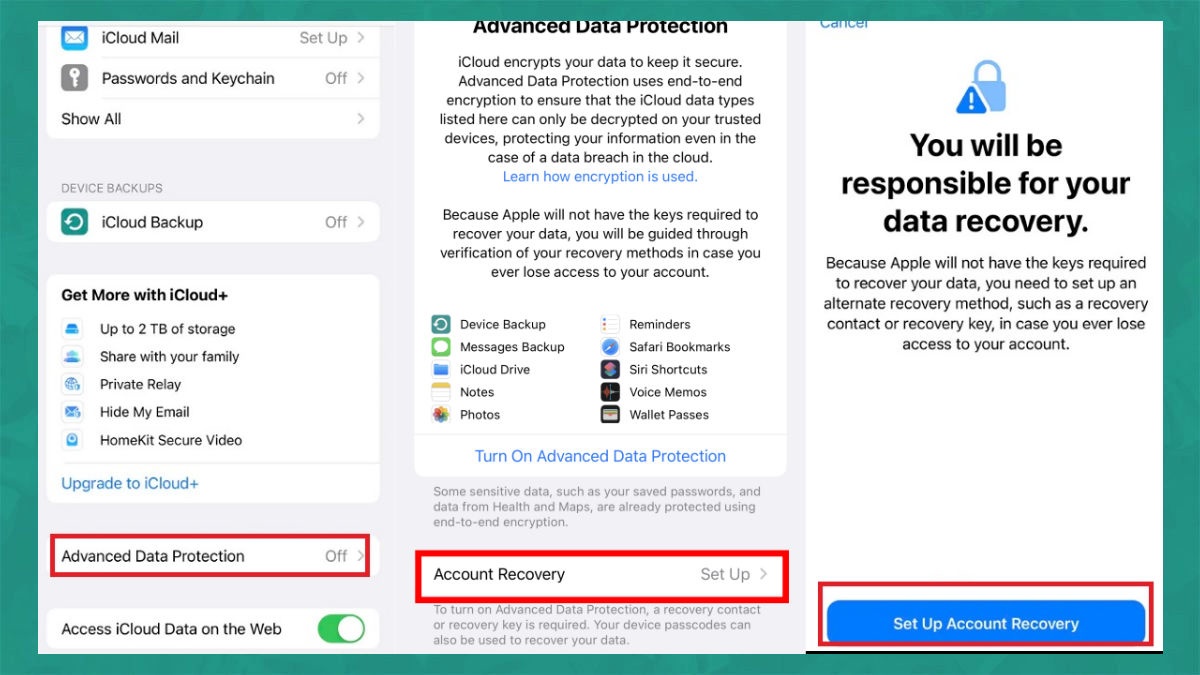 Cách bảo mật iPhone nhờ mã hóa dữ liệu được backup trên iCloud bước 2