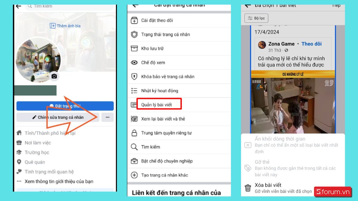 Khóa bảo vệ trang cá nhân trên Facebook - cách 1
